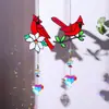 Pájaro Rojo Rama Flor Color AB Corazón Atrapasoles Decoración Amazon Suministro Transfronterizo