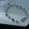 Pulsera Cruzada Popular Transfronteriza de Garra de Gato con Circonia de Colores Estilo Ins Moda Versátil Retro para Niñas Exquisitos Accesorios Pequeños