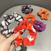 Diadema de Tela de Satén con Telaraña de Araña Fantasma Intestinos Halloween Transfronteriza Diadema de Bola de Pelo para Mujer