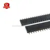 Passo 2,54MM fileira única plug reto header fêmea 1*3P/4/5/6/7/8/10/16-40P