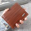 Cartera de negocios nueva de comercio exterior para hombre, tendencia de moda, monedero corto con cremallera y múltiples tarjetas para hombre.