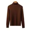 Suéter feminino de gola alta para outono e inverno, forrado com fleece e espesso, com veludo de mink integrado para aquecimento e design de gola alta sobreposta