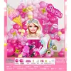 Traje de globos de cumpleaños transfronterizo para niños, decoración de tela para pared de fondo de fiesta de un año, suministros, accesorios para fotos, niños y niñas