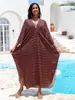 Robe Longo 10 Cores Estilo Novo Europeu e Americano Tamanho Grande Viscose Tecida Saída de Praia Vestido Longo de Férias Saída de Praia para Roupa de Banho Bm004