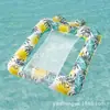 En stock, venta al por mayor, reclinable inflable cuadrado de agua de PVC a prueba de explosiones, fila flotante, reclinable de agua para adultos, cama flotante de malla transpirable