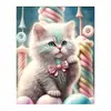 Kit de pintura de diamantes 5D con temática de animales de dibujos animados, una decoración de arte DIY para el hogar, completo con herramientas y un juego de pintura de diamantes de punto de cruz