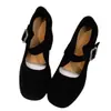 Versión mejorada~tacones de plataforma súper altos impermeables negros para mujer 2026 otoño zapatos de tacón grueso Mary Jane con punta poco profunda