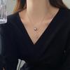 Collar de bola de acero de titanio para mujer moderno Sexy Dulce Nuevo nicho de lujo ligero ins hip hop cadena para suéter cadena para clavícula collar