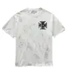 2024 Moda Americana Hip-Hop Marca Nova Retrô Lavada Velha Figura Solta Versátil Gola Redonda Manga Curta Camiseta para Homens e Mulheres