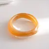 Pulsera de Acrílico Europeo y Americano con Rayas Degradadas Facetadas, Pulsera de Nuevo Diseño de Nicho, Accesorio de Mano Moderno y Elegante