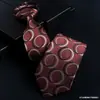 Corbata con cremallera formal de negocios para hombre 8 cm Retro Casual Boda británica Trabajo profesional Rayas Perezoso Sin nudo
