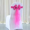 Lazo de boda sin estiramiento Banquete Boda Banquete de boda Decoración Respaldo de silla Flor Funda de silla Lazo Shihuai