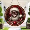 Adornos Navideños Creativos Transfronterizos Artesanías de Madera Redondas Señales para Puerta Serie Colgante de Madera Colgantes Decorativos