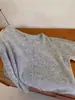 26 Cárdigan de Punto de Lana Pura Gris con Cuello en V Pequeño y Dobladillo Enrollado, Hebilla de Corazón Estilo Coreano, Abrigo Suéter Holgado para Mujer Otoño Invierno
