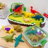 Nueva Lonchera de Dinosaurio Jurásico Forma Borrador Lindo Creativo Ensamblable Borrador Postre Regalo Día del Niño