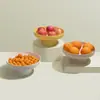 Plato Multifuncional para Frutas para Cocina y Sala de Estar del Hogar, Adecuado para Cacahuates, Semillas, Dulces, Postres, Bocadillos y como Bandeja Decorativa, Bol para Frutas Doméstico