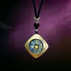 Directo de fábrica: Colgante de concha Gahu de animal del zodíaco estilo antiguo, collar cultural y creativo para hombres y mujeres, accesorio de concha protector