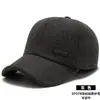 Gorra para Hombre de Invierno para Adultos Mayores Cálida de Lana Estilo Béisbol Otoño e Invierno Padre de Mediana Edad y Adultos Mayores Gorra con Visera para Protección de Orejas