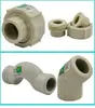 Conexões para tubos de água PPR 4 pontos 20 rosca externa rosca interna cotovelo reto T plástico completo cobre conexão viva registro de esfera Ponte