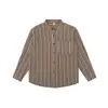 Camisa de Rayas para Hombre 2026 Otoño Nuevo Estilo Solapa Versátil Casual Marca Trendy Retro Japonés Algodón Holgado