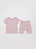 Ropa Infantil y para Bebés Estilo Coreano 2025, Pantalones Frescos Tres Cuartos, Conjunto de Ropa para el Hogar de Manga Corta, Verano Bebé Dibujos Animados Transpirable Dos Piezas