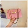 Patrón de Lichi Texturas de Moda Estilo Occidental Media Luna Distinctiva Bolsa Cuadrada Pequeña 2023 Nueva Simple de Moda Bolso de Hombro Cruzado