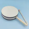 Música para Niños Pandereta de Percusión de Doble Cara para Acompañamiento de Actuaciones de Niños Pequeños, Instrumento de Actuación, Tambores de Doble Cara Envueltos en Piel de Oveja de 6 pulgadas