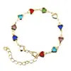 Pulsera de Aleación de Venta Caliente Transfronteriza, Versátil, Creativa y de Moda, Pulsera Femenina de Ojo de Diablo Corazón Estilo Europeo y Americano Ins