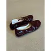 Primer Encuentro Plantilla Jisiuga Aceite para Pies Cera para Pies Cuero Suave Cómodo Zapatos Planos Tipo Mocasín Zapatos Planos Fruncidos
