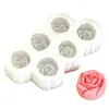 Molde de silicona con seis cavidades en forma de rosa para producción en masa de yeso perfumado, resina y jabón artesanal