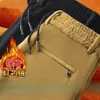 Pantalones largos gruesos, cálidos, casuales y elegantes para hombre con forro de polar para otoño e invierno, adecuados tanto para negocios como para ropa de trabajo, con corte recto