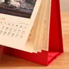 Calendario 2026 Planificador Mensual Hecho a Medida Estilo Chino Festivo de Año Nuevo Adorno Creativo para Escritorio Jy