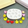 Molde de Silicone Combinado Formato Estrela Lua Coração Coroa Desenho Animado Molde para Decoração de Bolo Mousse de Chocolate DIY