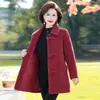 Abrigo de lana de invierno para madres de mediana edad, de 50 a 60 años, ropa para mujeres de mediana edad y mayores, acolchado y engrosado para abrigar