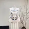 Chaleco con Borla de Bordado Pesado Estilo Chino Nuevo Zhi Li 2026 Primavera Nuevo Chaleco de Cuello Alto para Mujer