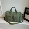 Bolsa de Viagem, Bolsa Esportiva Fitness Masculina e Feminina, Bolsa Transversal de Grande Capacidade, Bolsa de Armazenamento, Compartimento para Sapatos, Bolsa de Bagagem para Viagens Curtas com Rodinhas