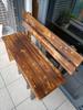 Silla de Madera Maciza al por Mayor Banco de Madera Carbonizada Silla de Parque para Exteriores Madera Anticorrosión Silla de Comedor Balcón Silla de Respaldo Alto Doble Longitud