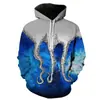 Moletom com capuz degradê transfronteiriço para homens e mulheres, corte solto, estilo europeu e americano, estampa digital tie-dye