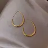 Europeos y Americanos transfronterizos más vendidos geométricos Ovalados de gancho para la oreja Celebridad de Internet elegantes aretes para la oreja femeninos estilo frío retro estilo de Hong Kong pendientes joyería