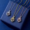 Novo Colar Comemorativo Simples e Fashion de Três Corações Sobrepostos com Projeção de Diamante Design Único Colar de Design de Nicho