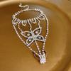 Pulsera Larga de Mariposa Incrustada de Diamantes, Pulsera Dulce y Elegante, Diseño de Moda Versátil de Nicho, Venta al por Mayor de Joyería para Mujeres con Diamantes Brillantes