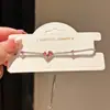 Pulsera Deslizante de Flor Incrustada con Circonitas Transfronteriza, Lujo Ligero, Gama Alta, Elegante Pulsera, Dulce, Moderna y Versátil Joyería de Mano para Mujeres