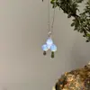 Joias de Vidro Feitas à Mão, Colar Sonhador em Formato de Nuvem e Gota de Chuva, Pingente de Vidro, Nicho de Luxo Leve, Essencial para Presente de Alto Padrão
