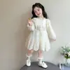 Estilo Nuevo Primavera y Otoño 2026 Moda Infantil Niña Vestido de Princesa Elegante Tendencia