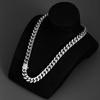 Collar de cadena de acero de titanio coolan de moda, collar de hebilla de pulido de cuatro lados encriptada de acero inoxidable, hebilla de alta calidad
