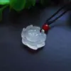 Pendente da Paz de Calcedônia de Ágata Branca Gato Pixiu Peixe Pequeno Borboleta Saco da Sorte Veado Pequeno Pingente Sem Gravação Joias de Jade
