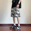 Shorts de Botón Tie-Dye Verano Diseño Americano Atractivos Shorts Casuales de Calle para Baloncesto para Hombres