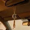 Colgante Decorativo para Coche Transfronterizo con Estrellas y Luna, Forma de Mezquita Incrustada con Diamantes, Borla de Metal Colgante para Interior de Coche Fabricante