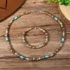 Set de Colgante de Collar Multicapa Transfronterizo de Amazon, Gargantilla de Moda Estilo Retro, Cadena para Suéter Estilo Étnico al por Mayor