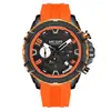 Megir Nuevo Reloj Deportivo Multifuncional para Hombre con Esfera Grande, Tres Ojos, Cronógrafo, Luminoso, Resistente al Agua, Calendario, Venta al por Mayor